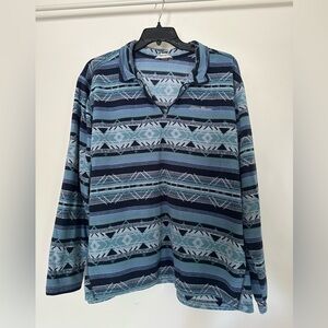 Eddie Bauer Southwestern Print Quarter Zip Sweater - 2XL, XXL